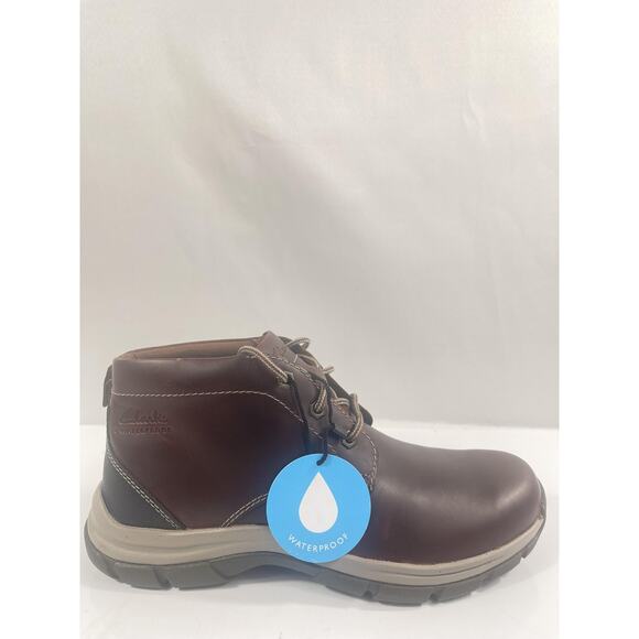 Clarks Boots Mens Size 9 Brown Leather Walpath Chukka Waterproof New Box main image 14
